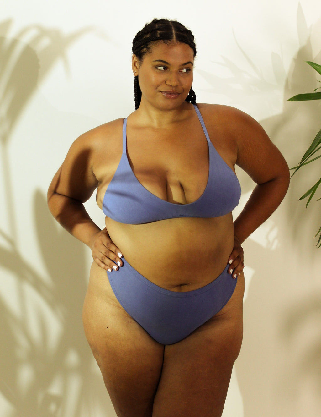 Shanta Bikini Bra & Brief Set - Indigo Flower Blend