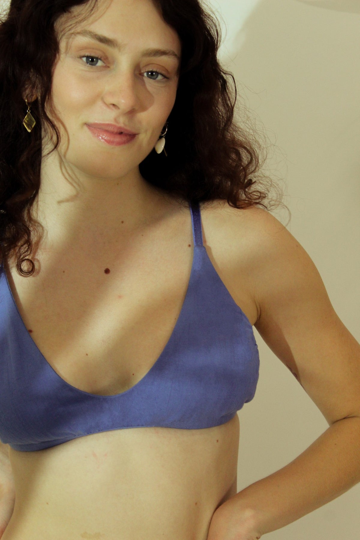 Shanta Bikini Bra & Brief Set - Indigo Flower Blend